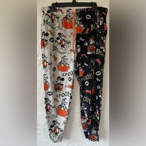 DISNEY MICKEY MOUSE Spooky Halloween Women’s Pajama Lounge Pocket Pants Size L